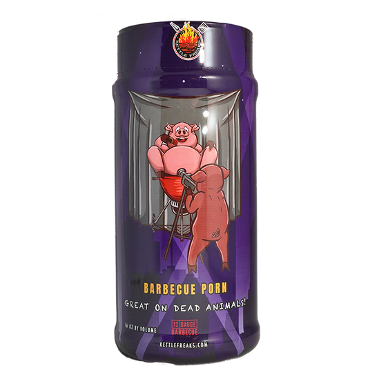 Kettle Freaks BBQ Porn Meat Seasoning Barbecue Dry Rub - Authentic 12 Gauge Barbecue Spices for Pork Ribs, Chicken - Bold and Spicy Flavor - Perfect for Grilling and Smoking - 16oz