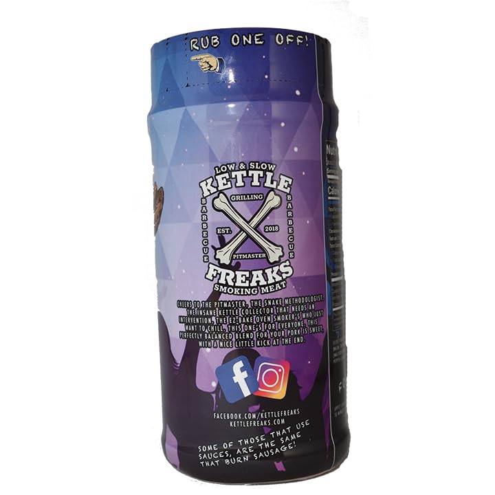 Kettle Freaks (Grilling In The Name Of) Meat Seasoning Barbecue Dry Rub - Authentic 12 Gauge Barbecue Spices for Pork Ribs, Chicken - Bold and Spicy Flavor - Perfect for Grilling and Smoking - 16oz